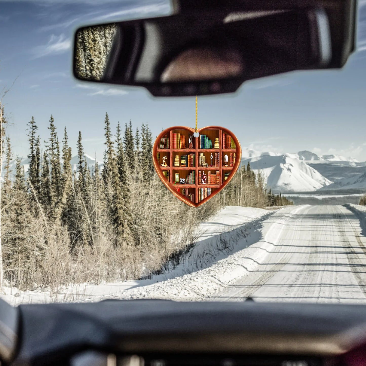 Book Lovers Bookshelf Ornament