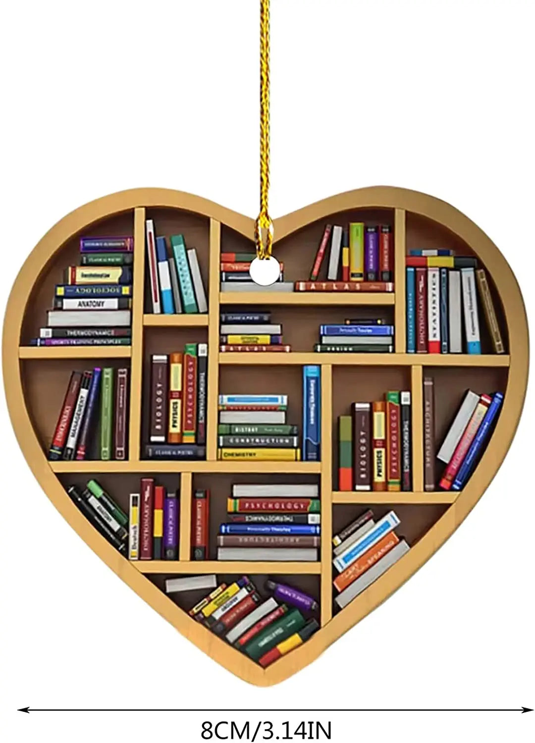 Book Lovers Bookshelf Ornament