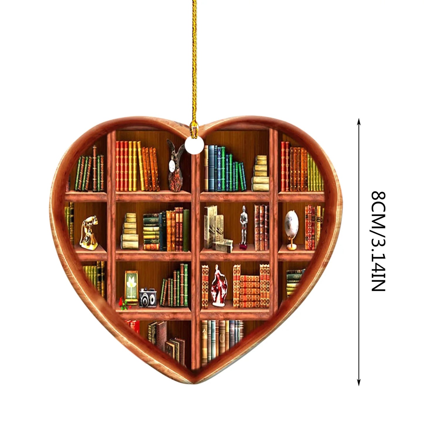 Book Lovers Bookshelf Ornament